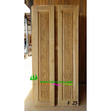 ประตูบานเฟี้ยมไม้สัก รหัส F25